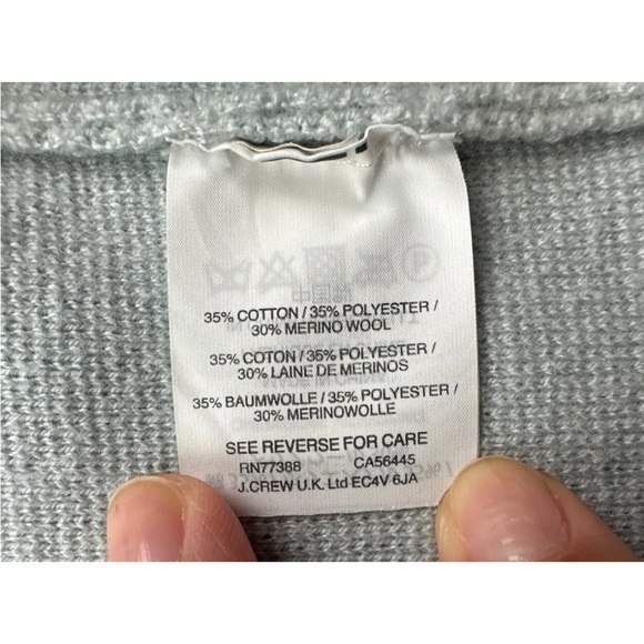 J Crew Sophie Open Front Blazer Womens Pastel Blue Cotton Wool Knit - Picture 5 of 7